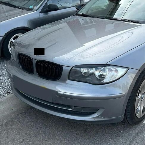 2pcs Car Headlight Eye Lid Covers Black Trim ABS Carbon Fiber Eye-catching Compatible For BMW 1 Series E87 E88 E81 E82 Eyelids Brows in Saudi Arabia