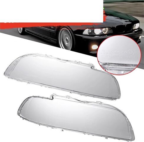 2Pcs Headlight Cover Compatible For BMW E39 Facelift 1996-2003 63128375301 63128375302 Lampshade Shell Headlight Glass Lens Headlamp Lens in Saudi Arabia