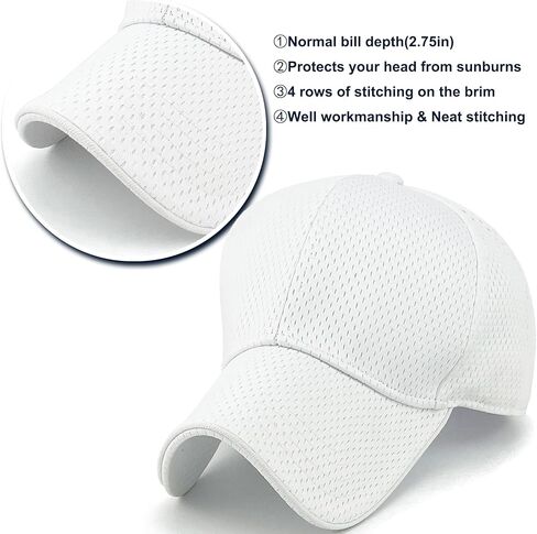 قبعة بيسبول للرجال من Masktide شبكية بالكامل للصيف قابلة للتنفس، سريعة الجفاف للنساء، ماصة للرطوبة، رياضية خارجية، قبعة مناسبة للجفاف in Kuwait