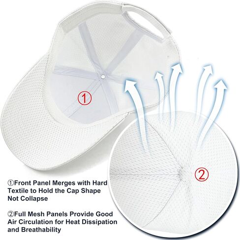 قبعة بيسبول للرجال من Masktide شبكية بالكامل للصيف قابلة للتنفس، سريعة الجفاف للنساء، ماصة للرطوبة، رياضية خارجية، قبعة مناسبة للجفاف in Kuwait