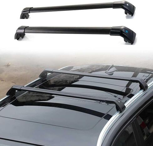 2 قطعة العارضة يناسب لشركة هيونداي 2022-2026 أيونيك 5 الصليب بار حامل سقفي السكك الحديدية الناقل الأسود حامل سقفي القضبان in Kuwait