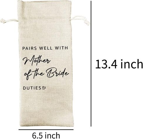DOI-LANEE Mother of the Bride Wine Bag - Wedding Gift for Mom from Daughter, Personalized Gift Idea (DL050) in Saudi Arabia