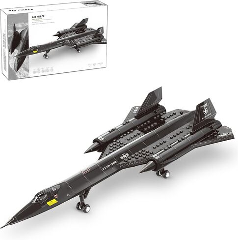 مجموعة بناء طائرة مقاتلة SR-71 - متوافقة مع طائرة ليغو، طائرة عسكرية مقاتلة للأولاد والبالغين من عمر 8 إلى 14 عامًا كهدية in Saudi Arabia