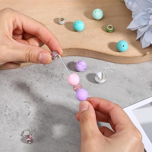 70 Pcs Blank Beadable Keychain Bars Metal Silver DIY Focal Bead Keychain Bar Charms Blank Jewelry Making Accessories Pendant Making Kit for DIY Gift Craft Item Project in Saudi Arabia