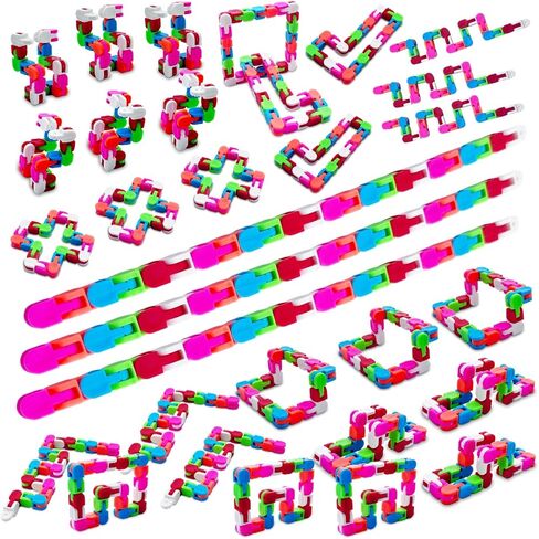 30pcs Party Favors,Wacky Tracks Fidget Toys Snap Click Toys, Bulk Toys for School Fidgets for Classroom Prize, Goodie Bag Stocking Stuffers, Birthday Christmas Students Gifts for Kids in Saudi Arabia