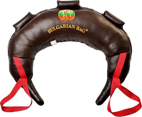 Bulgarian Bag - Genuine Leather (84 lb.) (Fitness, Crossfit, Wrestling, Judo, Grappling, Functional Training, MMA, Sandbag) … in Kuwait