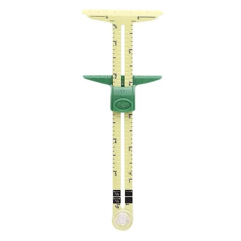 5-in-1 Sliding Sewing Gauge, Multi-Function T-Shaped Quilting Ruler with Laser-Etched Markings, Essential Measuring Tool for Seam Allowance, Buttonholes & Patchwork in Saudi Arabia