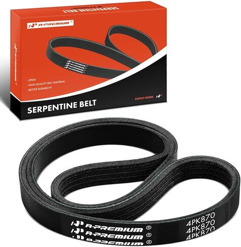 حزام قيادة أفعواني للمحرك A-Premium متوافق مع Toyota Tacoma 1999-2004، 4Runner 1999-2002 & Kia Sportage 2002 & Hyundai Accent 1996-1997، Excel 1986-1994، Scoupe - 1.5L 2.0L 2.4L 2.7L 3.4L in Saudi Arabia