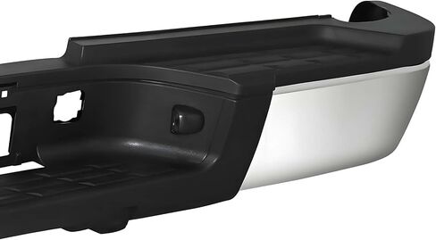 مجموعة المصد الخلفي متوافقة مع 2007-2010 Chevy Silverado 2500HD 3500HD، 07-10 GMC Sierra 2500HD 3500HD، كروم مصقول مع فتحات مستشعر in Saudi Arabia
