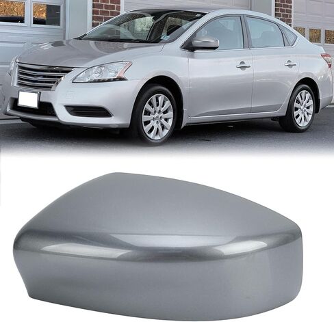 Replacement Right Passenger Side Mirror Cover Caps for Nissan Sentra 2013 2014 2015 2016 2017 2018 2019 Mirror Cap Without Light (Black) in Kuwait