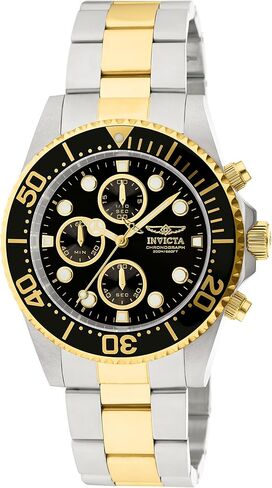 Invicta Men's Pro Diver Quartz Gold and Steel Watch with Black Dial (Model 1772) in Saudi Arabia