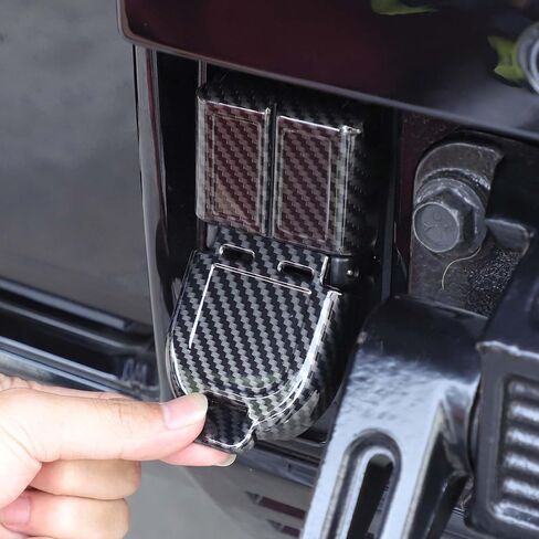 Car Trailer Hitch Cover Caps for Hummer EV Accessories Carbon Fiber Style Rear Bumper Trailer Hitch Cover Trim for 2022-2024 2025+ Hummer EV SUV Pickup Towing Hitch Power Port Bezel Tow Connector Trim in Saudi Arabia
