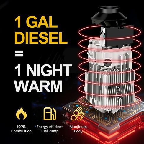8KW Diesel Heater, 12V/24V Parking Heater with LCD Display, Automatic Start and Stop, for RV Garage Camper Fishing SUV Car Trailer Camper Van Boat (Split type) in Saudi Arabia