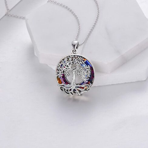 ONEFINITY Malachite Tree of Life Necklace Sterling Silver Malachite Tree of Life Pendant Jewelry for Women Girls Gifts in Saudi Arabia
