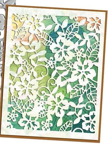 Flowers Cutting Dies Lace Flower Die Cuts for Card Making - Frame Dies Flowers Background Embossing Stencil Template Tool for DIY Scrapbooking Photo Album Card Craft Decoration in Saudi Arabia