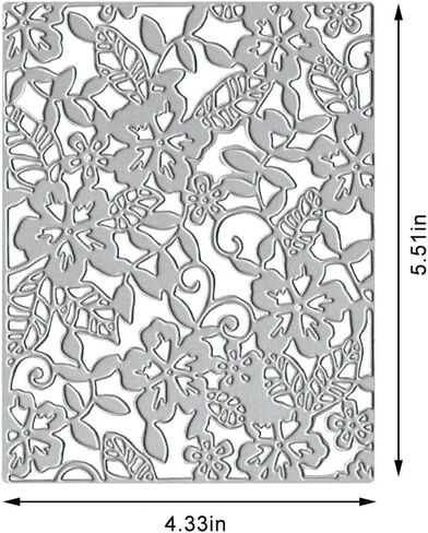 Flowers Cutting Dies Lace Flower Die Cuts for Card Making - Frame Dies Flowers Background Embossing Stencil Template Tool for DIY Scrapbooking Photo Album Card Craft Decoration in Saudi Arabia