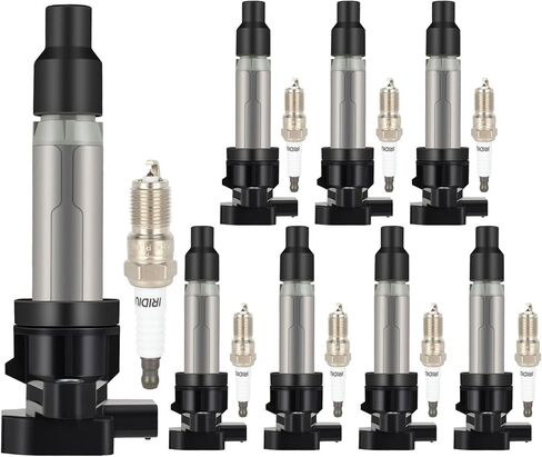 Ignition Coil Packs & Iridium Spark Plugs Fit 2006 for Cadillac DTS 2004 for Cadillac Seville 2004-2005 for Pontiac Bonneville 2006 for Buick Lucerne, Set of 8, 12594176 UF564 in Saudi Arabia