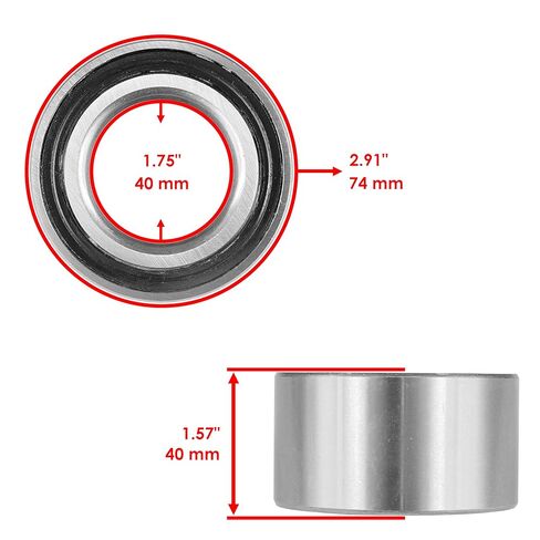 Caltric Rear Wheel Ball Bearings Compatible with Polaris Sportsman 500 1996-2000 2002 2004 in Saudi Arabia