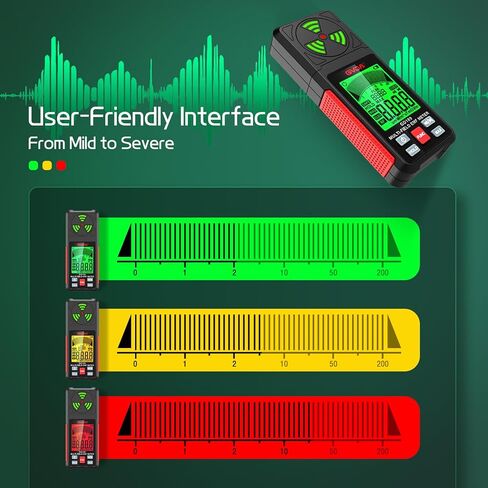مقياس EMF، كاشف إشعاع المجال الكهرومغناطيسي الرقمي، كاشف EMF LCD محمول باليد، مثالي للتفتيش المنزلي، واستخدام المكتب، واختبار الهواء الطلق in Kuwait