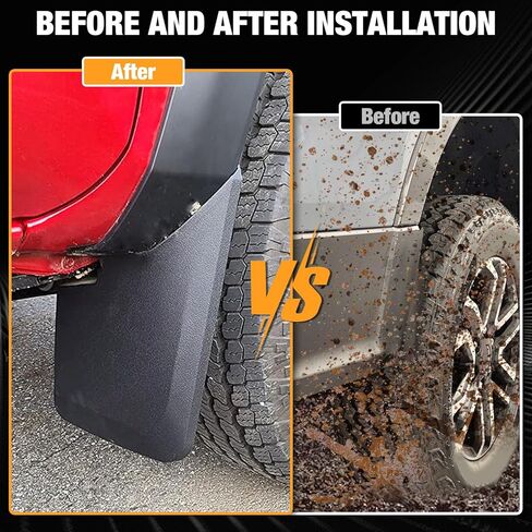 XUKEY 4PCS Mud Flaps Splash Guard for Toyota Tacoma 2005-2015 Mudguards Mudflaps with Fender Flares Tire Protector Rear Front Car Accessories Replacement in Saudi Arabia