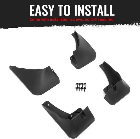 IKON MOTORSPORTS Mud Flap, Compatible with 2022-2026 Lexus NX250 NX350 NX350h NX450h+ (Not Fit F Sport Models), Black PP Polypropylene Mud Guards Splash, Front Rear 4PCS Set in Saudi Arabia