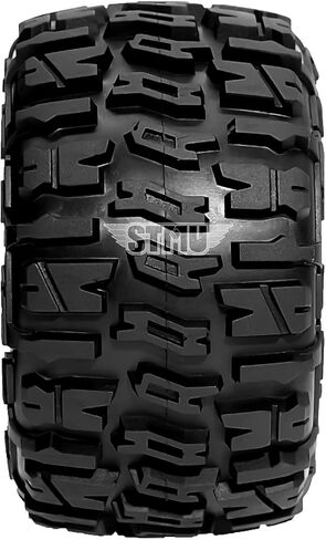 مجموعة عجلات وإطارات سداسية RC مقاس 12 مم/14 مم من STMU لشاحنات RC 1/10 - متوافقة مع Traxxas Rustler، Stampede، Hoss 2WD/4X4 VXL، Arrma، Redcat، RIAARIO، AMORIL - 4 قطع (أخضر) in Kuwait