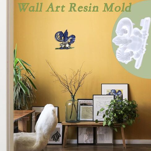 Three Head Dragon Resin Mold 3D Animal Silicone Molds Large Wall Art Dragon Mold Epoxy Resin Casting Moulds for DIY Wall Hanging Art Craft Home Table Decor in Saudi Arabia