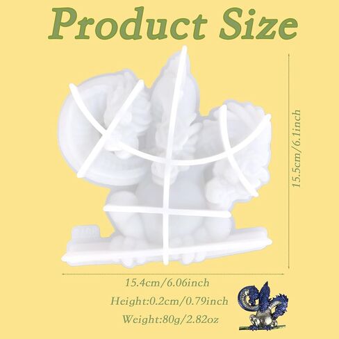 Three Head Dragon Resin Mold 3D Animal Silicone Molds Large Wall Art Dragon Mold Epoxy Resin Casting Moulds for DIY Wall Hanging Art Craft Home Table Decor in Saudi Arabia
