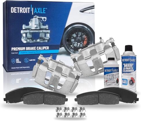 Detroit Axle - Front Brake Calipers Brake Pads for Routan Chrysler Town & Country Pacifica Voyager Dodge Grand Caravan Ram C/V Replacement Disc Brake Calipers Ceramic Brake Pads in Saudi Arabia