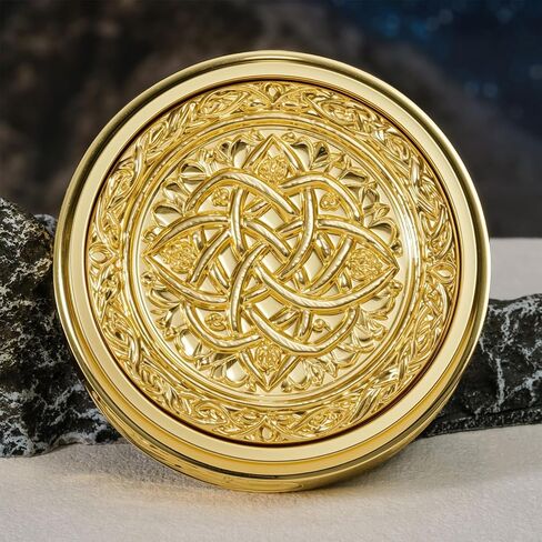 عجلة القدر الدوار، نرد الروليت 7 في 1 من DND، مجموعة نرد التنين المعدني D&D، مع صندوق هدايا رائع للعبة الزنزانات والتنين والطاولة (ذهبي 7 في 1) in Saudi Arabia