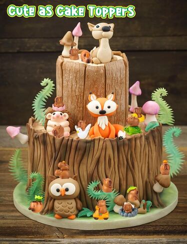 مجموعة تماثيل كابيبارا الصغيرة 15 قطعة من تماثيل كابيبارا لتزيين الكيك من الراتنج وأشكال حيوانات صغيرة مع ملحقات لبيت الدمى والحديقة الخيالية وديكور عيد الميلاد in Kuwait