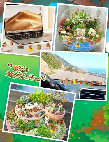 مجموعة تماثيل كابيبارا الصغيرة 15 قطعة من تماثيل كابيبارا لتزيين الكيك من الراتنج وأشكال حيوانات صغيرة مع ملحقات لبيت الدمى والحديقة الخيالية وديكور عيد الميلاد in Kuwait