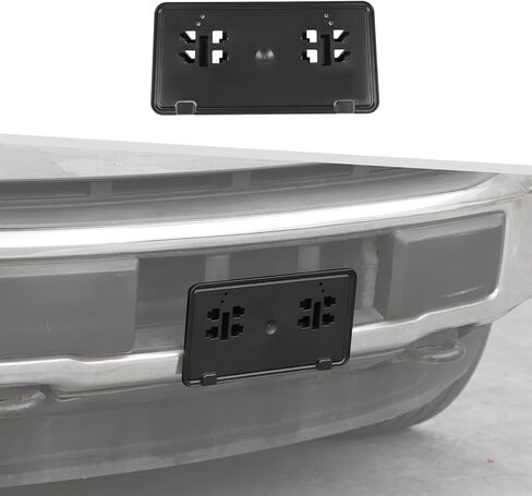 Jimen for F150 Plate Mount, Front License Plate Holder Frame Bracket Compatible with Ford F150 2015-2020 (Black) in Saudi Arabia