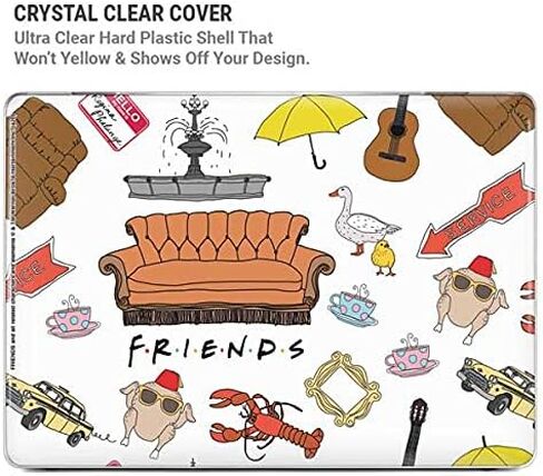 Skinit Case + Skin Compatible with MacBook Air 13in (2020) - Officially Licensed Warner Bros Classic Friends Icons Design in Saudi Arabia