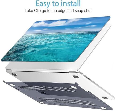 RuiHe.C متوافق مع حافظة MacBook Pro 13 بوصة M2 2025، 2024، 2023، 2022-2016 A2338 M1 A2251 A2289 A2159 A1989 A1708 A1706، غطاء بلاستيكي صلب وغطاء لوحة مفاتيح - المحيط in Kuwait