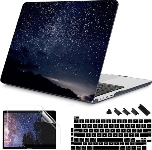 RuiHe.C متوافق مع حافظة MacBook Pro 13 بوصة M2 2025، 2024، 2023، 2022-2016 A2338 M1 A2251 A2289 A2159 A1989 A1708 A1706، غطاء بلاستيكي صلب وغطاء لوحة مفاتيح - المحيط in Kuwait