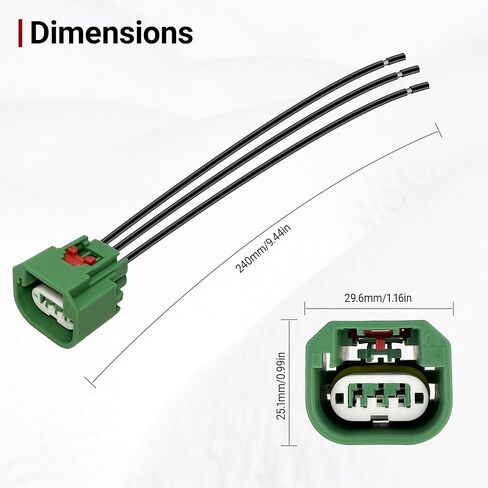 Headlight Connector Wiring Harness Replacement for Jeep Wrangler 2008-2022 Patriot Compatible with Dodge Ram Daytime Running Lamp Parking Light H13, Replaces 68064997AA in Kuwait