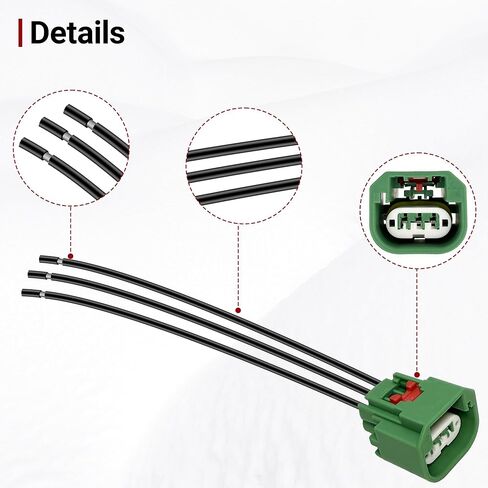 Headlight Connector Wiring Harness Replacement for Jeep Wrangler 2008-2022 Patriot Compatible with Dodge Ram Daytime Running Lamp Parking Light H13, Replaces 68064997AA in Kuwait