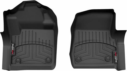 بطانات أرضية مخصصة من Weathertech لسيارة Ford Super Duty، Super Duty، Super Duty - الصف الأول (4410541)، أسود in Kuwait
