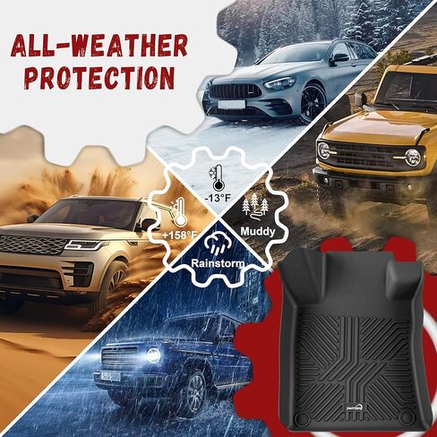 Floor Mats for Nissan Altima 2019-2025 (S/SL/SR/SV/Platinum), All Weather TPE Custom Fit Car Mats Protection Anti-Slip Floor Liners Nissan Altima Accessories, 1st & 2nd Row in Saudi Arabia