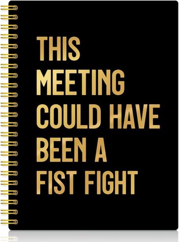 XQLZY This Meeting Could Have Been A Fist Fight Purple Spiral Notebook, Funny Corporate Humor Notepad, Office Sarcastic Humor Gifts for Men Women Coworker BFF Friend, Coworker Christmas Gifts in Kuwait