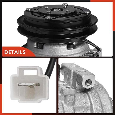 A-Premium Air Conditioner AC Compressor with Clutch Compatible with Toyota Corolla 1986-1988, 4Runner 1984-1988, Supra 1986, Celica 1983-1985, Cressida 1985, Pickup 1984, Van, Van Wagon & Mazda RX-7 in Saudi Arabia