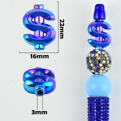 20Pcs Acrylic Wings Focal Beads for Pens Colorful Wings Fancy Space Beads for DIY Craft Beadable Pens Keychain Bracelet Necklace Earrings Jewelry Making in Saudi Arabia