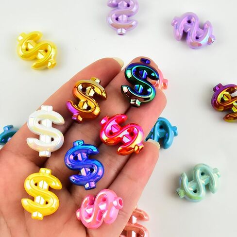 20Pcs Acrylic Wings Focal Beads for Pens Colorful Wings Fancy Space Beads for DIY Craft Beadable Pens Keychain Bracelet Necklace Earrings Jewelry Making in Saudi Arabia