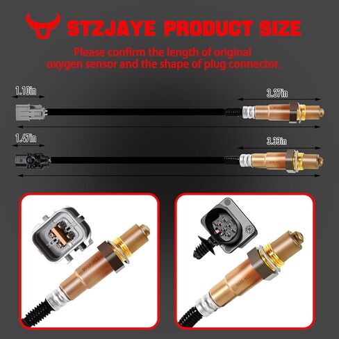 2Pcs Oxygen O2 Sensor 234-5055 234-4568, Automotive Replacement 02 Sensors Upstream Downstream Compatible with Hyundai Accent Veloster, for Kia Rio 2012-2014, for Soul L4 1.6L 2012-2015 in Saudi Arabia