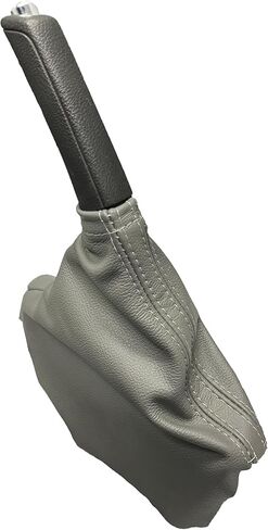 Titanium Gray Leather Emergency Parking E-Brake Boot Cover Compatible With Subaru Forester 2009 2010 2011 2012 2013 (Made In USA) (Genuine Leather) in Saudi Arabia