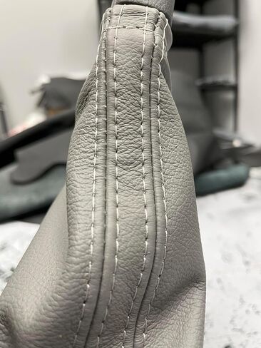 Titanium Gray Leather Emergency Parking E-Brake Boot Cover Compatible With Subaru Forester 2009 2010 2011 2012 2013 (Made In USA) (Genuine Leather) in Saudi Arabia