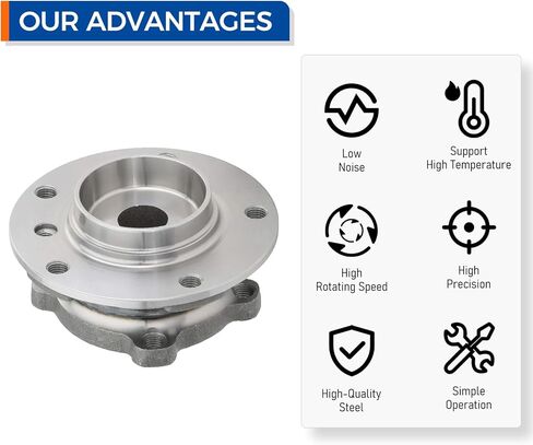 PAROD 513210 محور العجلة الأمامية ومجموعة المحمل مناسب لسيارات BMW 525i 2004-2010، 528i 2008-2011، 530i 2004-2010، 535i 2008-2010، 545i 2004-2005، 550i 2006-2010,645Ci 2004-2005, 650Ci 650i 2006-2010 in Saudi Arabia