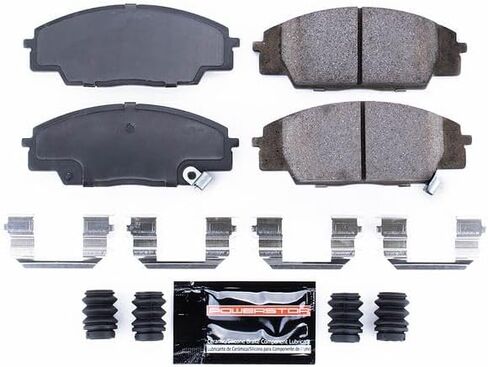 Power Stop Z23-829 Front Z23 Evolution Sport Carbon Fiber Infused Ceramic Brake Pads with Hardware For Acura CSX, Acura RSX, Honda Civic, Honda S2000 [Model Specific] in Saudi Arabia