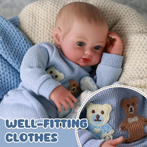 BABESIDE Realistic Reborn Baby Dolls Boy - Ailsa 17 Inch Lifelike Newborn Baby Doll Handmade Real Life Baby Dolls Reborn Toddler with Soft Cloth Body Gift Toys for Kids Age 3 + in Saudi Arabia